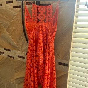 Free People Orange backless dress!